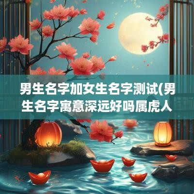 男生名字加女生名字测试(男生名字寓意深远好吗属虎人)
