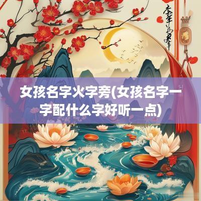 女孩名字火字旁(女孩名字一字配什么字好听一点)