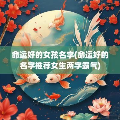 命运好的女孩名字(命运好的名字推荐女生两字霸气)