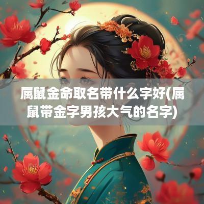 属鼠金命取名带什么字好(属鼠带金字男孩大气的名字)