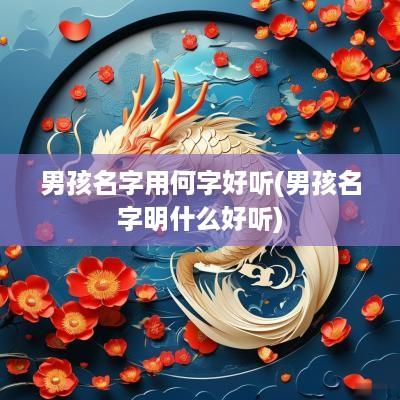 男孩名字用何字好听(男孩名字明什么好听)