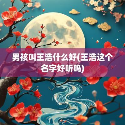 男孩叫王浩什么好(王浩这个名字好听吗)