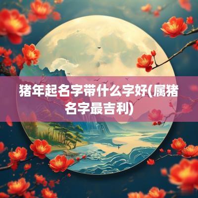 猪年起名字带什么字好(属猪名字最吉利)