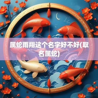 属蛇雨翔这个名字好不好(取名属蛇)
