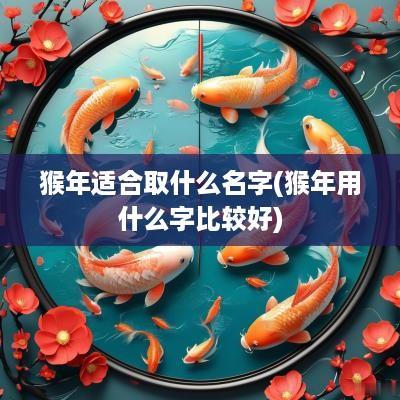 猴年适合取什么名字(猴年用什么字比较好)