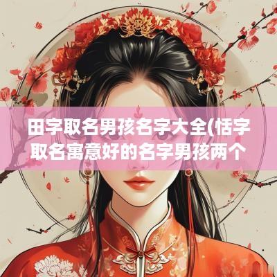 田字取名男孩名字大全(恬字取名寓意好的名字男孩两个字)