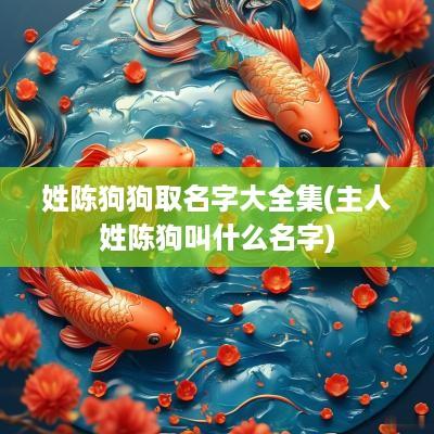 姓陈狗狗取名字大全集(主人姓陈狗叫什么名字)