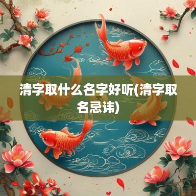 清字取什么名字好听(清字取名忌讳)