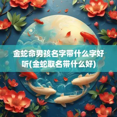 金蛇命男孩名字带什么字好听(金蛇取名带什么好)