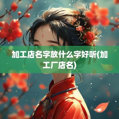 加工店名字放什么字好听(加工厂店名)