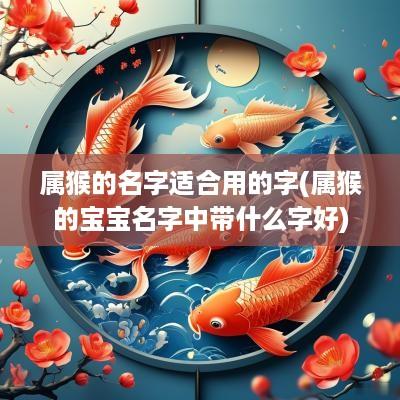 属猴的名字适合用的字(属猴的宝宝名字中带什么字好)