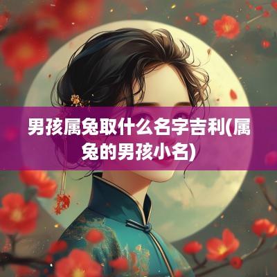 男孩属兔取什么名字吉利(属兔的男孩小名)