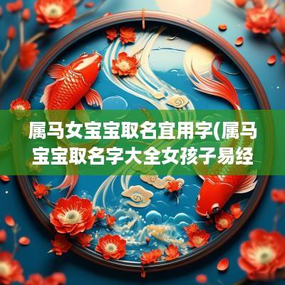 属马女宝宝取名宜用字(属马宝宝取名字大全女孩子易经)