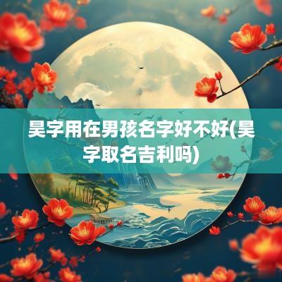 昊字用在男孩名字好不好(昊字取名吉利吗)