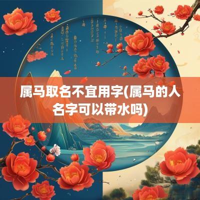 属马取名不宜用字(属马的人名字可以带水吗)