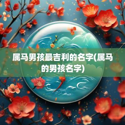 属马男孩最吉利的名字(属马的男孩名字)