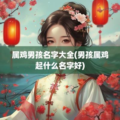 属鸡男孩名字大全(男孩属鸡起什么名字好)