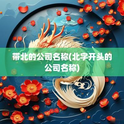 带北的公司名称(北字开头的公司名称)