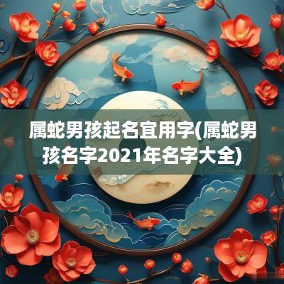 属蛇男孩起名宜用字(属蛇男孩名字2025年名字大全)