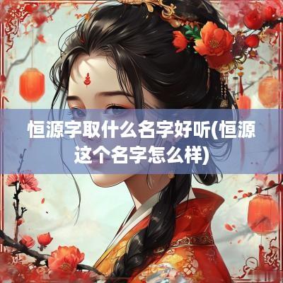 恒源字取什么名字好听(恒源这个名字怎么样)