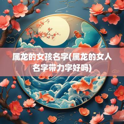 属龙的女孩名字(属龙的女人名字带力字好吗)
