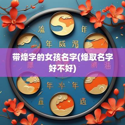 带烽字的女孩名字(烽取名字好不好)