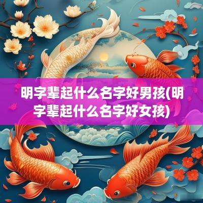 明字辈起什么名字好男孩(明字辈起什么名字好女孩)