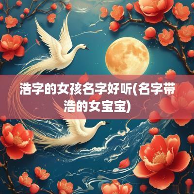 浩字的女孩名字好听(名字带浩的女宝宝)