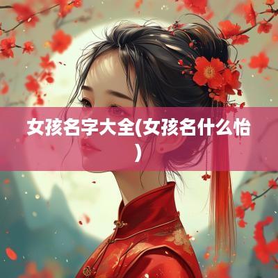 女孩名字大全(女孩名什么怡)