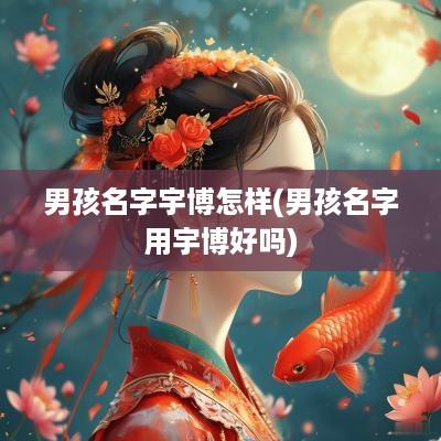 男孩名字宇博怎样(男孩名字用宇博好吗)