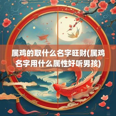 属鸡的取什么名字旺财(属鸡名字用什么属性好听男孩)