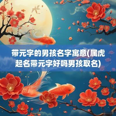 带元字的男孩名字寓意(属虎起名带元字好吗男孩取名)