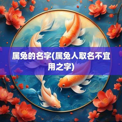 属兔的名字(属兔人取名不宜用之字)