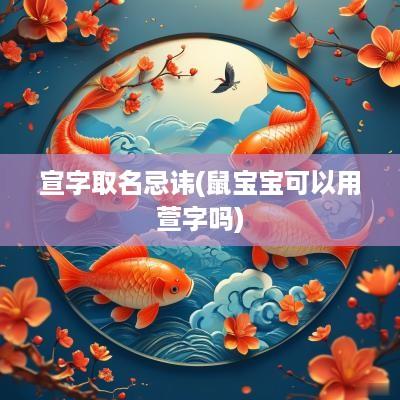 宣字取名忌讳(鼠宝宝可以用萱字吗)