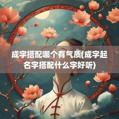 成字搭配哪个有气质(成字起名字搭配什么字好听)