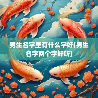 男生名字里有什么字好(男生名字两个字好听)