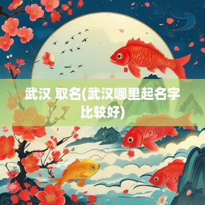 武汉 取名(武汉哪里起名字比较好)