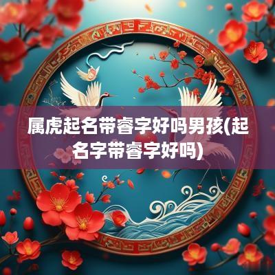 属虎起名带睿字好吗男孩(起名字带睿字好吗)