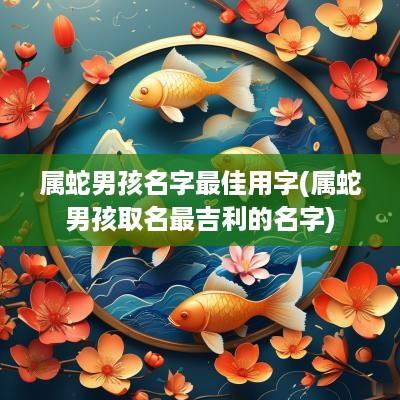 属蛇男孩名字最佳用字(属蛇男孩取名最吉利的名字)