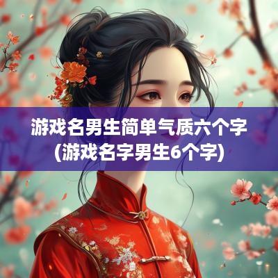 游戏名男生简单气质六个字(游戏名字男生6个字)