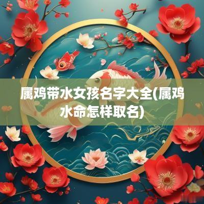 属鸡带水女孩名字大全(属鸡水命怎样取名)