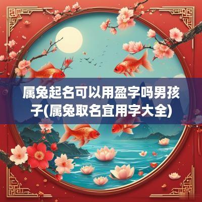 属兔起名可以用盈字吗男孩子(属兔取名宜用字大全)