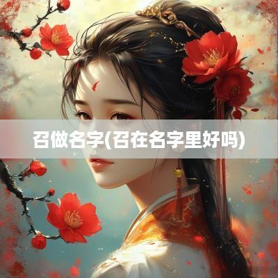 召做名字(召在名字里好吗)