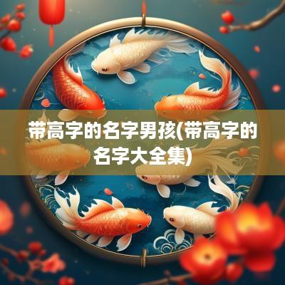 带高字的名字男孩(带高字的名字大全集)