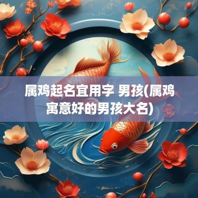 属鸡起名宜用字 男孩(属鸡寓意好的男孩大名)