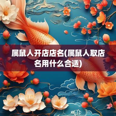 属鼠人开店店名(属鼠人取店名用什么合适)