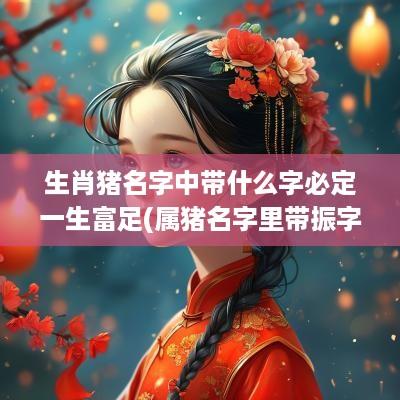 生肖猪名字中带什么字必定一生富足(属猪名字里带振字好吗男孩)