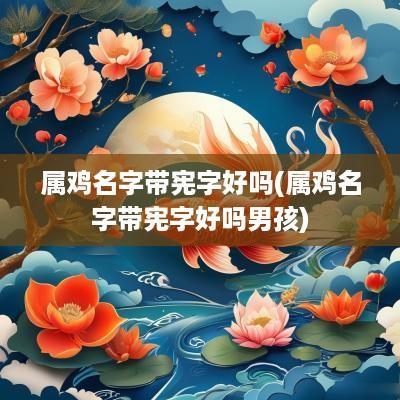 属鸡名字带宪字好吗(属鸡名字带宪字好吗男孩)