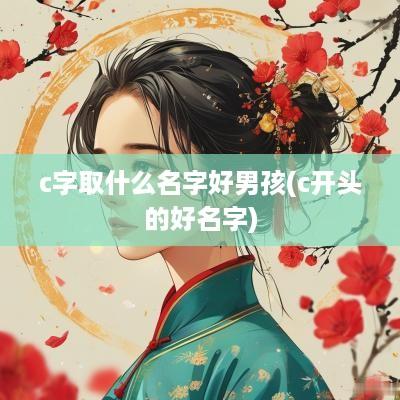 c字取什么名字好男孩(c开头的好名字)