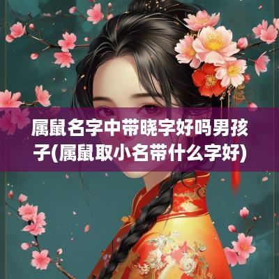 属鼠名字中带晓字好吗男孩子(属鼠取小名带什么字好)